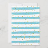 トロピカルウォーターカラープールサイドサマーブライダルシャワー 招待状 (裏面)