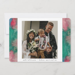 トロピカルウォーターカラーホリデーグリーティングカード シーズンカード