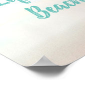 トロピカルウォーターカラーライフ's Aビーチヤシ ポスター (角)