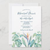 トロピカルウォーターカラーリハーサルディナー招待状 招待状 (正面)