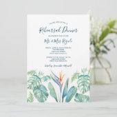 トロピカルウォーターカラーリハーサルディナー招待状 招待状 (スタンド正面)