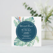 トロピカルウォーターカラーリハーサルディナー招待状 招待状 (スタンド正面)