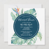 トロピカルウォーターカラーリハーサルディナー招待状 招待状 (正面)