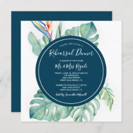 トロピカルウォーターカラーリハーサルディナー招待状 招待状