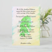 トロピカルウォーターカラー結婚リーフズスイート 招待状 (スタンド正面)