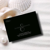 トロピカルウォーターカラー葉パームウェディングRSVPカード 出欠カード