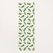 トロピカルウォーターカラー離れバナナ・バナナパターン ヨガマット (正面)