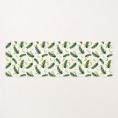 トロピカルウォーターカラー離れバナナ・バナナパターン ヨガマット (正面(横))