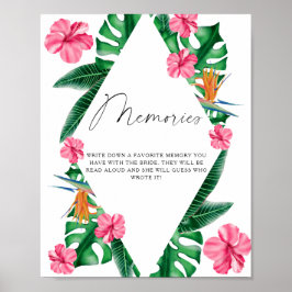 トロピカルウォーターカラー – 花嫁との思い出 ポスター