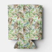 トロピカルウォータースカラーのスロートパターン 缶クーラー (裏面)