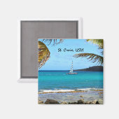 トロピカルウォーターズと帆船 マグネット (正面/裏面)