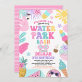 トロピカルウォーターパークサマーバースデーパーティー 招待状 (正面/裏面)