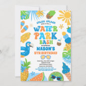 トロピカルウォーターパークサマーバースデーパーティー 招待状 (正面)