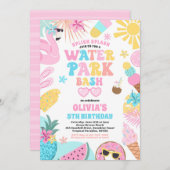 トロピカルウォーターパークサマーバースデーパーティー 招待状 (正面/裏面)