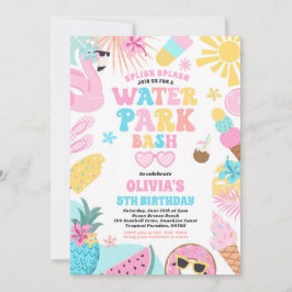 トロピカルウォーターパークサマーバースデーパーティー 招待状