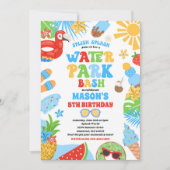 トロピカルウォーターパークサマーバースデーパーティー 招待状 (正面)