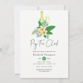 トロピカルウォーターポップ・アートのカラーフィズンインク 招待状 (正面)
