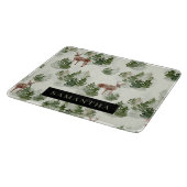 トロピカルウォーターモダンカラー葉オアシスパターンCu カッティングボード (角)