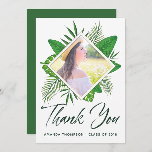 トロピカルウォータールアウ(ハワイ式宴会)卒業ありがとう 案内状 (正面/裏面)