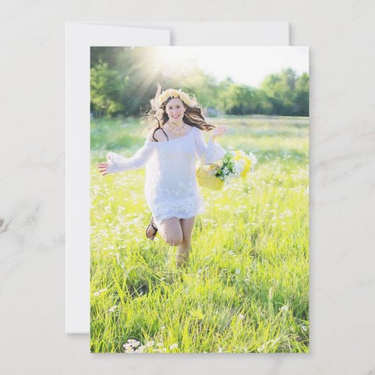 トロピカルウォータールアウ(ハワイ式宴会)卒業パーティー写真 招待状 (裏面)