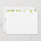 トロピカルウォーターレシピカード (裏面)