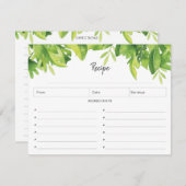 トロピカルウォーターレシピカード (正面/裏面)