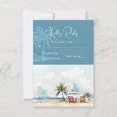 トロピカルウォーター海ビーチシーサイド結婚ズ 出欠カード (正面)