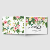 トロピカルウォーター結婚カラーフラワーズゲストブック ゲストブック (全面)