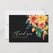 トロピカルウォーター結婚カラー サンキューカード (正面)