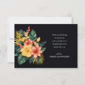 トロピカルウォーター結婚カラー サンキューカード (裏面)