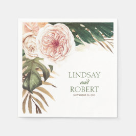 トロピカルウォーター結婚カラー スタンダードカクテルナプキン