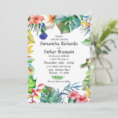 トロピカルウォーター結婚式招待状 (スタンド正面)