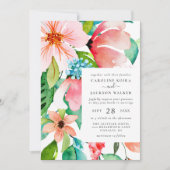 トロピカルウォーター結婚式招待状 招待状 (正面)