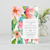 トロピカルウォーター結婚式招待状 招待状 (スタンド正面)