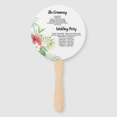 トロピカルウォーター結婚式 プログラムハンドファン ハンドファン (裏面)