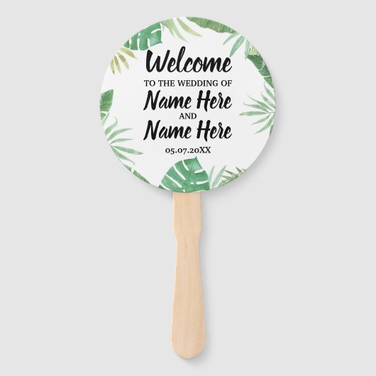 トロピカルウォーター結婚式 プログラムハンドファン ハンドファン (正面)