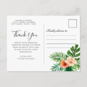 トロピカルウォーター色ありがとうポストカード 案内ポストカード (裏面)