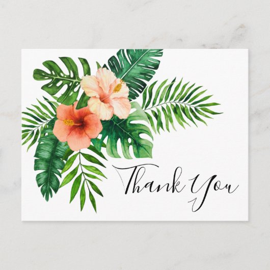 トロピカルウォーター色ありがとうポストカード 案内ポストカード (正面)