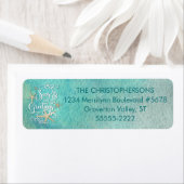 トロピカルウォーター色シーソンの挨拶 |ヒトデ ラベル (インサイチュ)