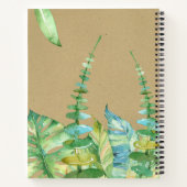 トロピカルウォーター葉カラーシーン ノートブック (裏面)