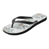 トロピカルウォーター葉カラー&フラワーパターン ビーチサンダル (アングル)