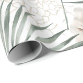 トロピカルウォーター葉カラー&フラワーパターン ラッピングペーパー (ロールコーナー)