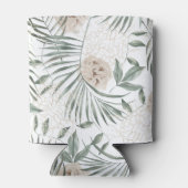 トロピカルウォーター葉カラー&フラワーパターン 缶クーラー (裏面)