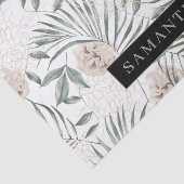 トロピカルウォーター葉カラー&フラワーパターン 薄葉紙 (詳細)