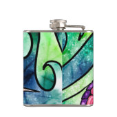 トロピカルウミガメカラフルろうけつ染めスタイル フラスク (裏面)