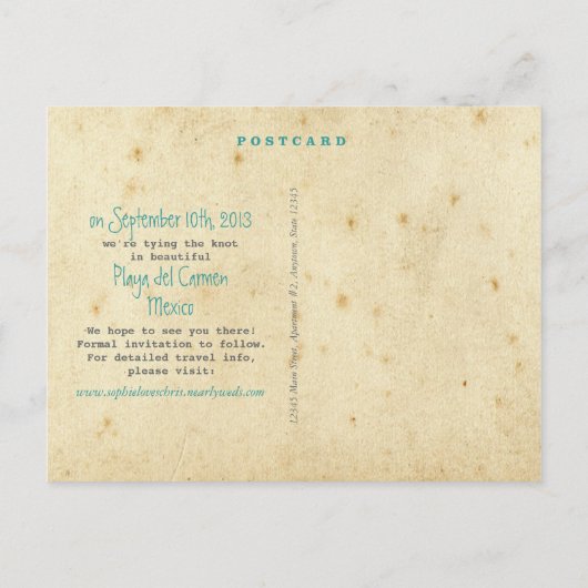 トロピカルエアライン旅行の日付はがきを保存 案内ポストカード (裏面)