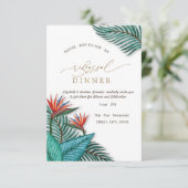 トロピカルエキゾチックな花のリハーサルディナー 招待状 (スタンド正面)