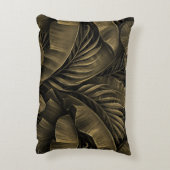 トロピカルエキゾチックグランジ：ゴールデン自然 アクセントクッション (裏面(縦))