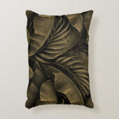 トロピカルエキゾチックグランジ：ゴールデン自然 アクセントクッション (正面(垂直))