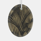 トロピカルエキゾチックグランジ：ゴールデン自然 ガラスオーナメント (正面右)
